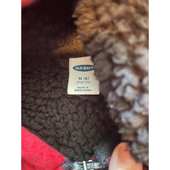 Buffalo plaid fleece-lined coat - Picture 2 of 3